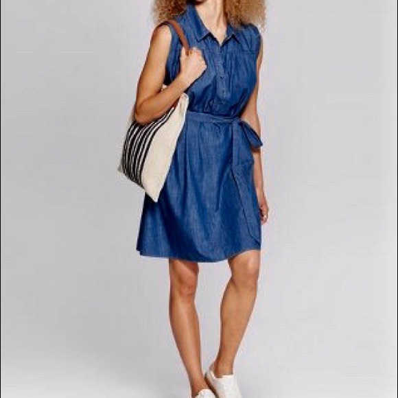 Universal Thread Dresses & Skirts - XXL Universal Thread Cuffed Sleeve Jean Dress
